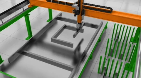 The Process Of The Production Of Concrete Wall Slabs Stock Footage 67205883