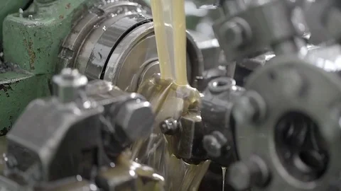 The process of the production machine Stock Footage
