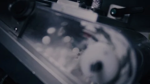 Process of production of pills, tablets. Industrial pharmaceutical concept Stock Footage 109548436