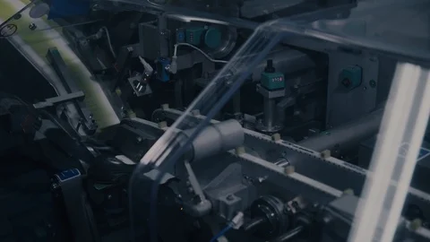 Process of production of pills, tablets. Industrial pharmaceutical concept Stock Footage 109549260