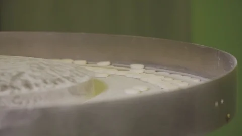 Process of production of pills, tablets. Industrial pharmaceutical concept Stock Footage 111209096