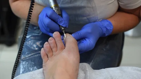 Process of professional pedicures at salon. concept of beauty and health. Stock Footage 112306552