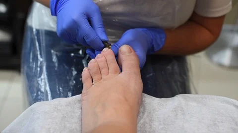 Process of professional pedicures at salon. concept of beauty and health. Stock Footage 112306581