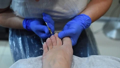 Process of professional pedicures at salon. concept of beauty and health. Stock Footage 112306608