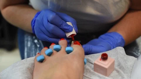 Process of professional pedicures at salon. concept of beauty and health. Stock Footage 112306692