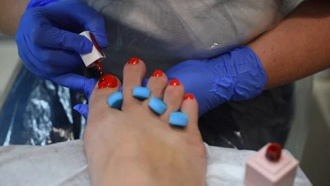 Process of professional pedicures at salon. concept of beauty and health. Stock Footage 112306756