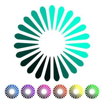 Process progress bar round cartoon vector graphic Stock Illustration