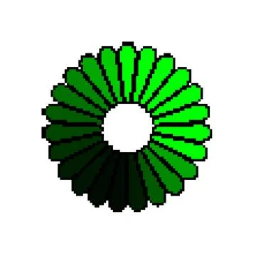 Process progress bar round pixel art vector illustration Stock Illustration