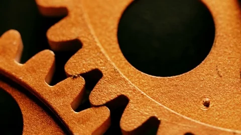 Process, progress, idea:clock wheels turning slowly Video stock 83387181