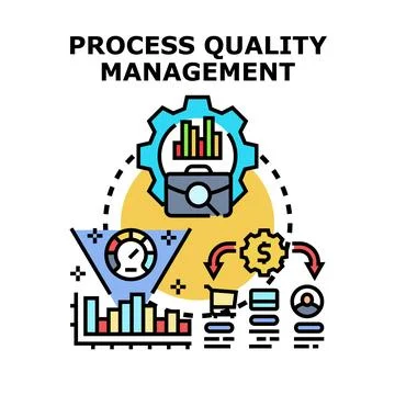 Process quality management vector concept illustration Stock Illustration