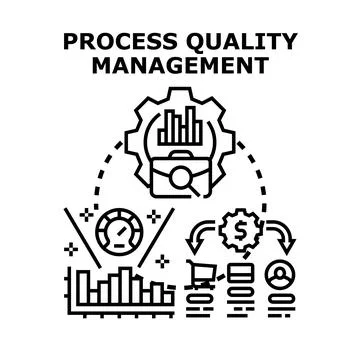 Process quality management vector concept illustration Stock Illustration