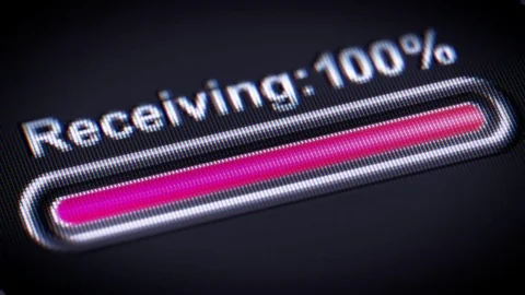 Process of Receiving on a screen. Stock Footage 73834942