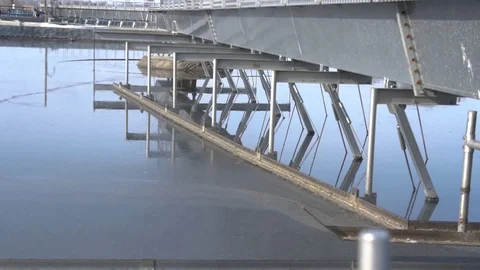 The process of recirculating sediment with a solid contact donkey in a water Stock Footage 129560679
