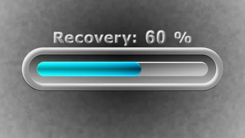 Process of Recovery in the screen. 4K Resolution. Prores 4444. Illustration. Stock Footage 105445419