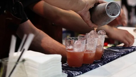 Process of refreshments preparation Stock Footage 104189342