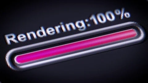 Process of Rendering in A black Screen. Stock Footage 74107516