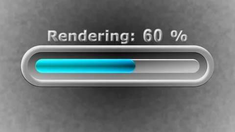 Process of Rendering in the screen. 4K Resolution. Prores 4444. Illustration. Stock Footage 105443222