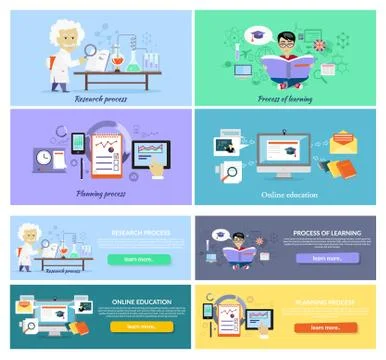 Process Research Planning and Learning 스톡 일러스트