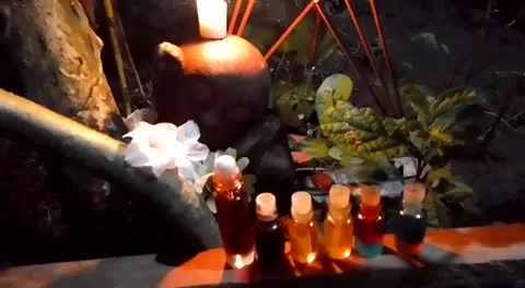 The process of ritualizing love magic Stock Footage 233070280