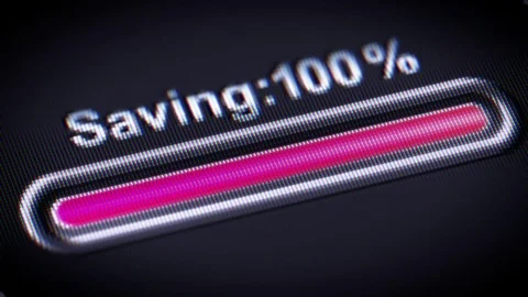 Process of Saving in A black Screen. Stock Footage 74099490