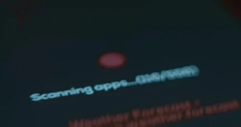 Process of scanning apps for malware Stock Footage 321751703