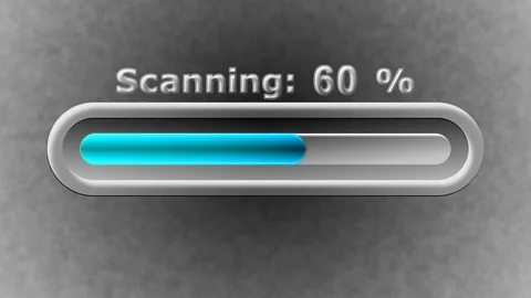 Process of Scanning in the screen. 4K Resolution. Prores 4444. Illustration. Video stock 105444536
