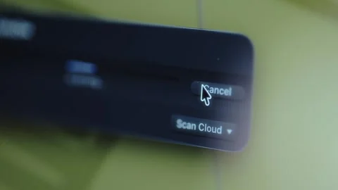 Process of scanning the storage utilization, status bar indicating the amount of Stock Footage 327473906