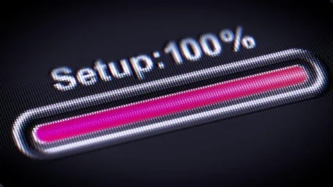 Process of Setup in A black Screen. Stock Footage 74100873
