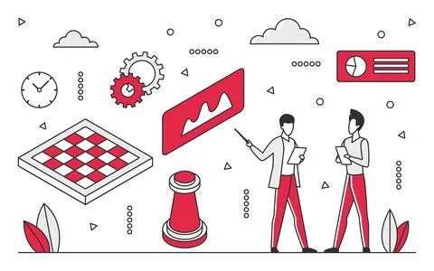 Process setup settings Stock Illustration