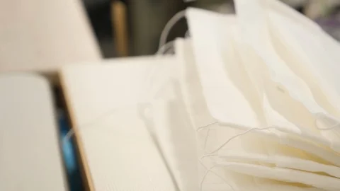 The process of sewing from fabric in the atl Stock Footage 127460468