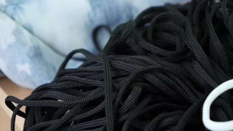 The process of sewing from fabric in the atl Stock Footage 127462720