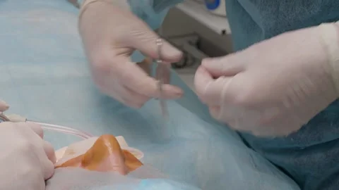 The process of sewing gums in the clinic. wisdom tooth Stockbeeldmateriaal 157221174