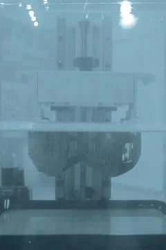 Process SLA 3D printing Process printing 3D printer by SLA printing technology Stock Photos