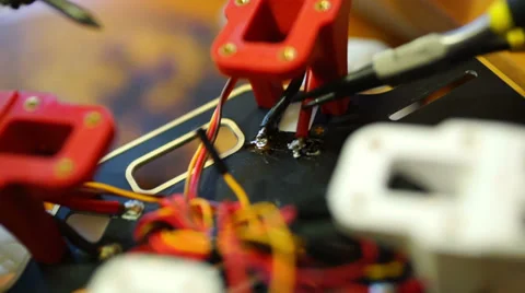 Process of soldering wires close-up Stock Footage 38362601