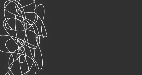 Process of solving, unleashing problems animation. From a complex problem to a Stock Footage 234416340