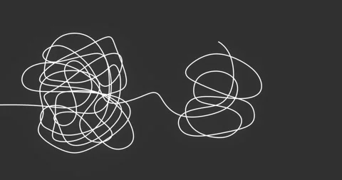 Process of solving, unleashing problems animation. Steps from a complex problem Stock Footage 235348794