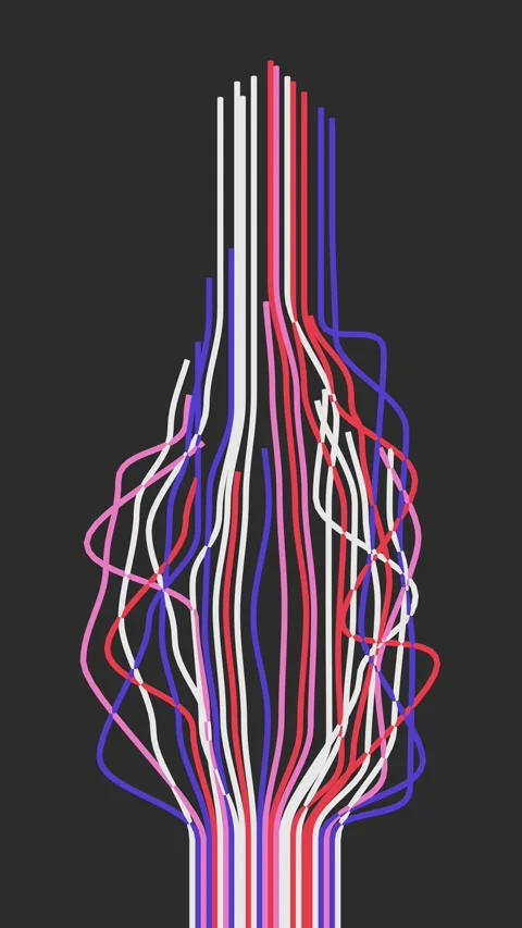 Process of solving, unleashing problems animation. From a complex problem to a Stock Footage 318335467