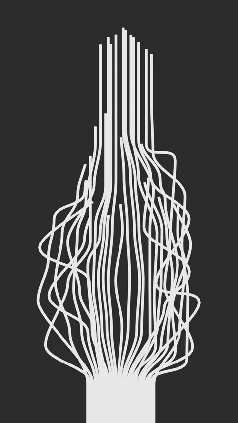 Process of solving, unleashing problems animation. From a complex problem to a Stock Footage 318770548