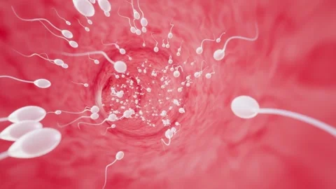 The process of sperm movement towards the target site Video stock 315029928