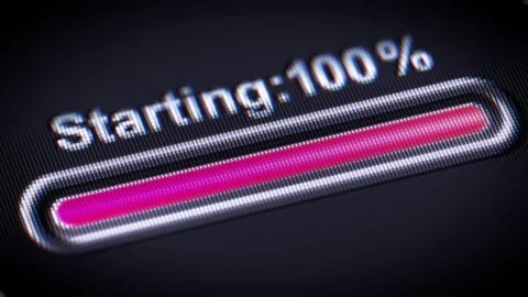 Process of Starting in A black Screen. Stock Footage 74101815