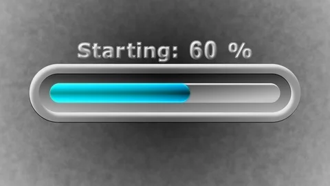 Process of Starting in the screen. 4K Resolution. Prores 4444. Illustration. Stock Footage 105452490