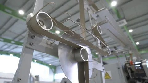 Process of surface formation of cardboard web using machine 動画素材 296577406