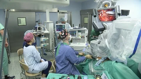 Process of surgery in the sterile operating room. Stock Footage 147741661