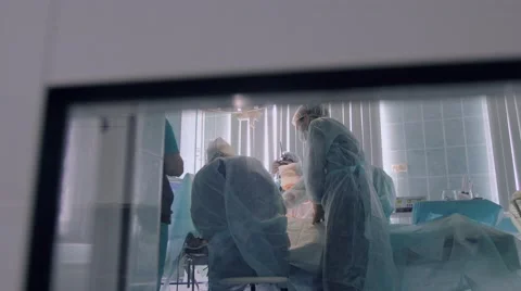 The process of surgical operation in hospital Stock Footage