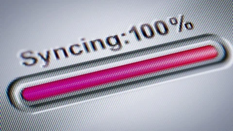 Process of Syncing on the screen. Stock Footage 72595955