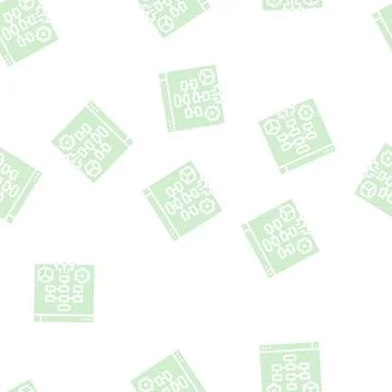 Process system glyph seamless pattern Stock Illustration