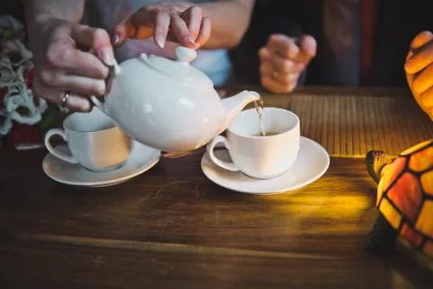 The process of tea drinking 3525 Stock Photos
