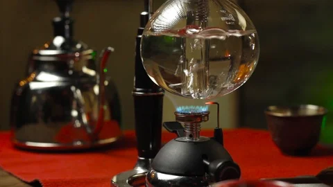 The process of tea in the siphon traditions of Asia Stock Footage 105604125