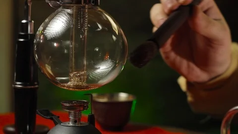 The process of tea in the siphon traditions of Asia Stock Footage 105604267