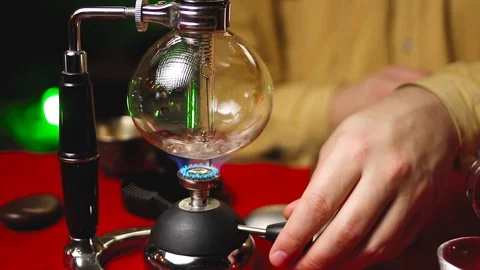 The process of tea in the siphon traditions of Asia Stock Footage 105604605